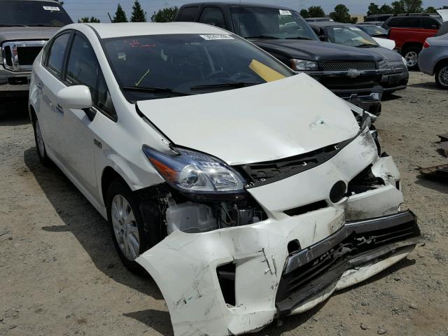 JTDKN3DP4D3041593 - 2013 TOYOTA PRIUS PLUG WHITE photo 1