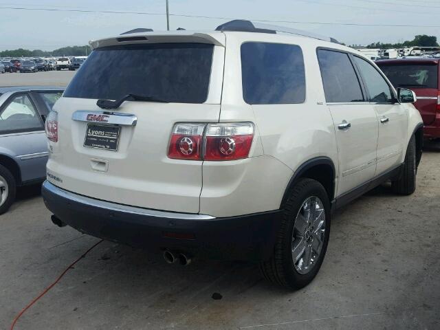 1GKLRMED5AJ244085 - 2010 GMC ACADIA SLT WHITE photo 4