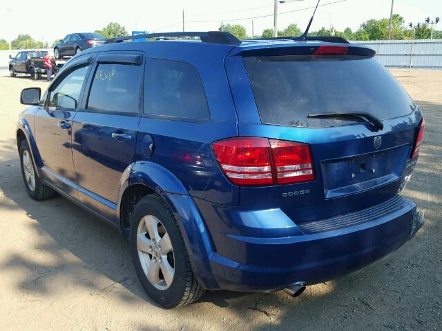 3D4PG5FV7AT171670 - 2010 DODGE JOURNEY SX BLUE photo 3