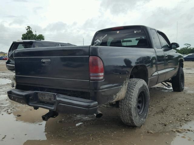 1B7GL22X7WS750035 - 1998 DODGE DAKOTA BLACK photo 4