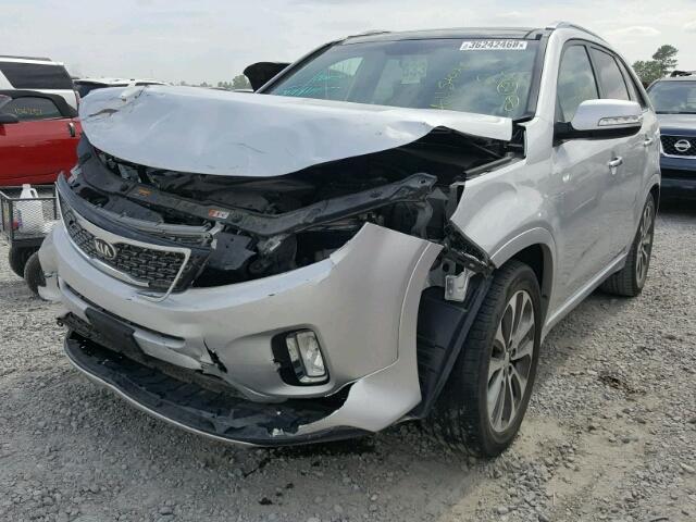 5XYKW4A78EG477710 - 2014 KIA SORENTO SX SILVER photo 2