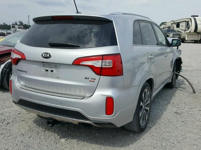 5XYKW4A78EG477710 - 2014 KIA SORENTO SX SILVER photo 4