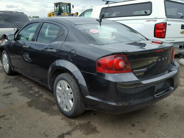 1B3BD4FB1BN518803 - 2011 DODGE AVENGER EX BLACK photo 3