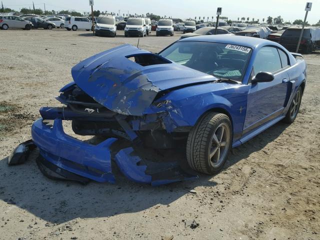 1FAFP42R43F403897 - 2003 FORD MUSTANG MA BLUE photo 2