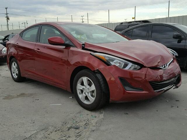 5NPDH4AE1EH544092 - 2014 HYUNDAI ELANTRA SE RED photo 1