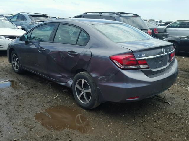 19XFB2F70FE083725 - 2015 HONDA CIVIC SE GRAY photo 3