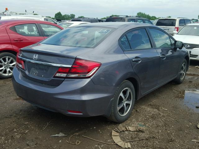 19XFB2F70FE083725 - 2015 HONDA CIVIC SE GRAY photo 4