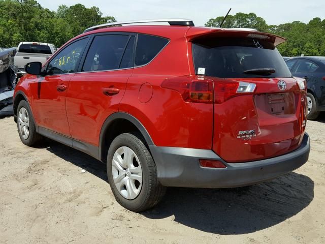 JTMBFREV1D5026650 - 2013 TOYOTA RAV4 LE RED photo 3