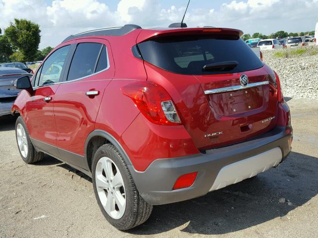 KL4CJBSB2FB122306 - 2015 BUICK ENCORE CON RED photo 3