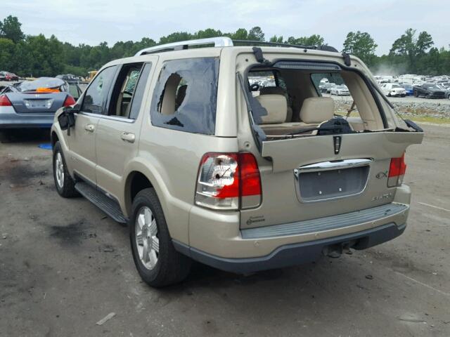 5LMEU88H04ZJ18059 - 2004 LINCOLN AVIATOR Qızıl foto 3