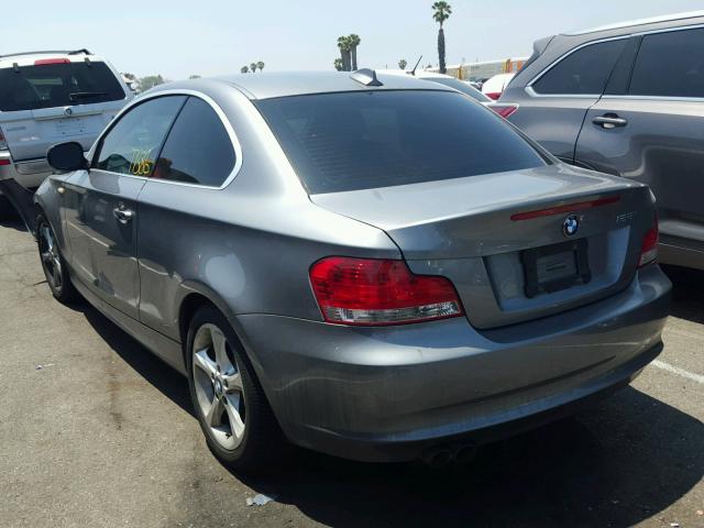 WBAUP9C51BVL90618 - 2011 BMW 128 I GRAY photo 3