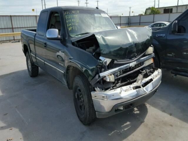 2GCEK19T521429256 - 2002 CHEVROLET SILVERADO GREEN photo 1