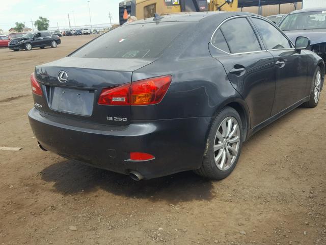 JTHBK262172026109 - 2007 LEXUS IS250 BLACK photo 4