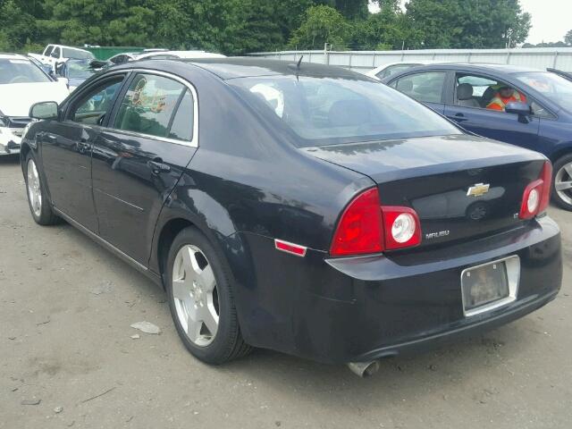 1G1ZJ57799F218722 - 2009 CHEVROLET MALIBU 2LT BLACK photo 3