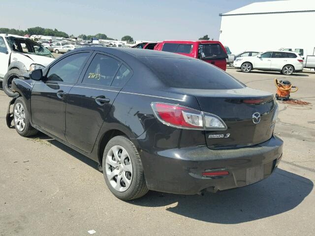 JM1BL1UP7D1847840 - 2013 MAZDA 3 I BLACK photo 3