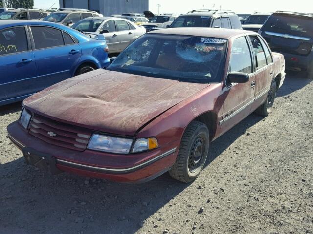 2G1WL54T2M9170156 - 1991 CHEVROLET LUMINA BURGUNDY photo 2