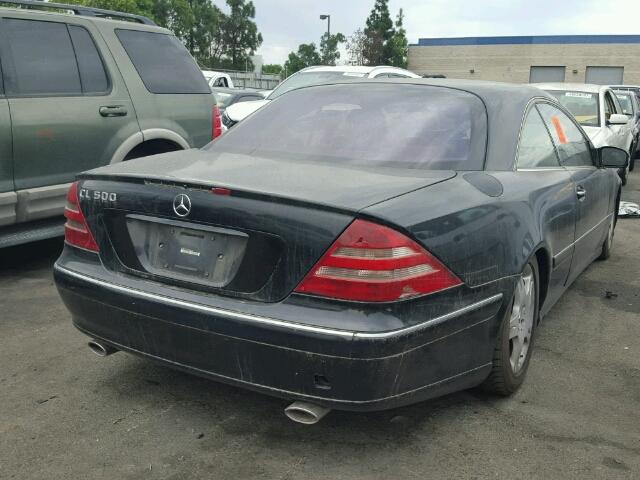 WDBPJ75J6YA006038 - 2000 MERCEDES-BENZ CL 500 BLACK photo 4