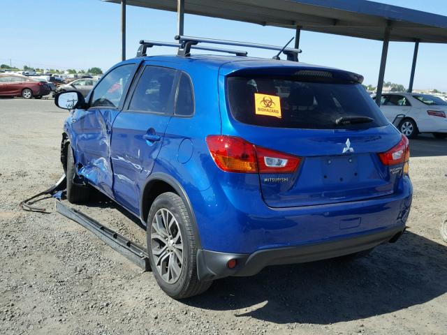 JA4AP3AU8GZ032617 - 2016 MITSUBISHI OUTLANDER BLUE photo 3