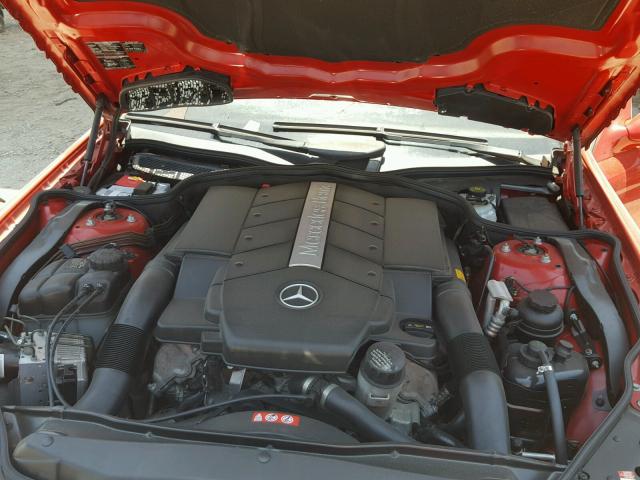 WDBSK75FX5F099602 - 2005 MERCEDES-BENZ SL 500 RED photo 7