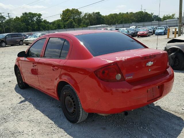 1G1AK52F857670206 - 2005 CHEVROLET COBALT RED photo 3