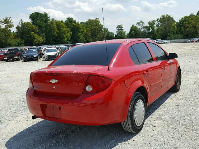 1G1AK52F857670206 - 2005 CHEVROLET COBALT RED photo 4