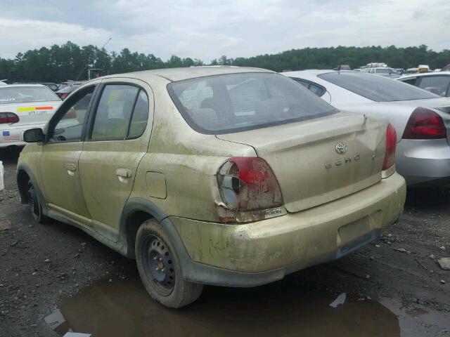 JTDBT123310116663 - 2001 TOYOTA ECHO GOLD photo 3