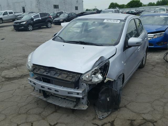 ML32A4HJ1FH052728 - 2015 MITSUBISHI MIRAGE ES SILVER photo 2