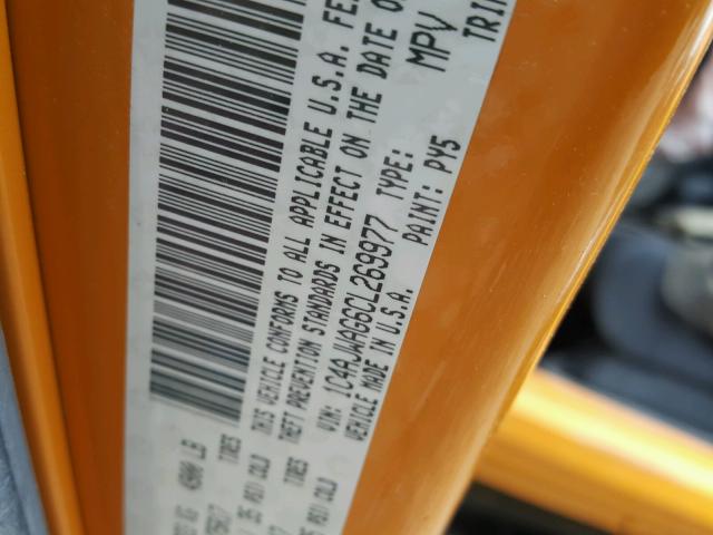 1C4AJWAG6CL269977 - 2012 JEEP WRANGLER S ORANGE photo 10