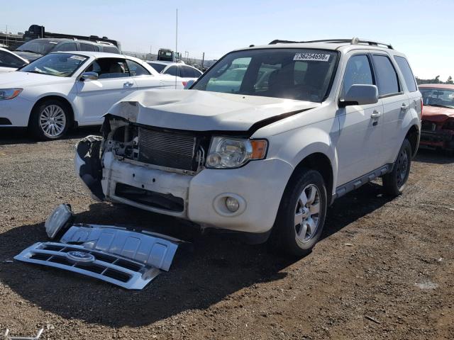 1FMCU0EG8AKC43693 - 2010 FORD ESCAPE LIM WHITE photo 2