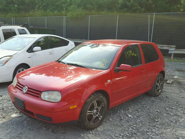 9BWBL61J444001991 - 2004 VOLKSWAGEN GOLF GL RED photo 2