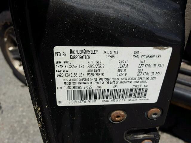 1J4GL38K86W197125 - 2006 JEEP LIBERTY RE GREEN photo 10