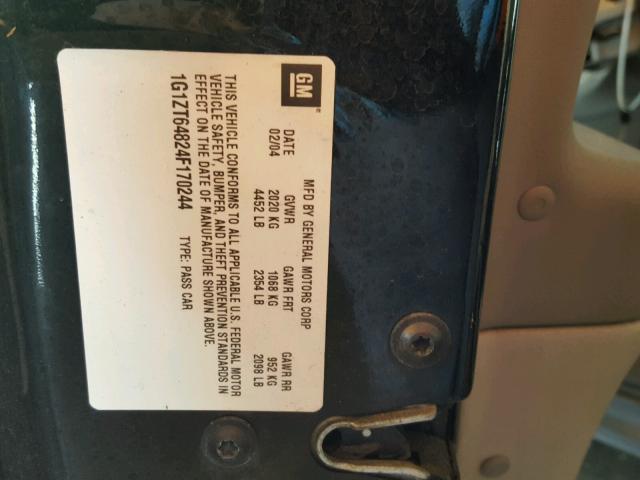 1G1ZT64824F170244 - 2004 CHEVROLET MALIBU MAX შავი ფოტო 10