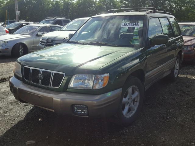 JF1SF65552H740278 - 2002 SUBARU FORESTER S GREEN photo 2