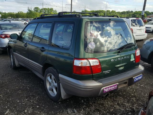 JF1SF65552H740278 - 2002 SUBARU FORESTER S GREEN photo 3