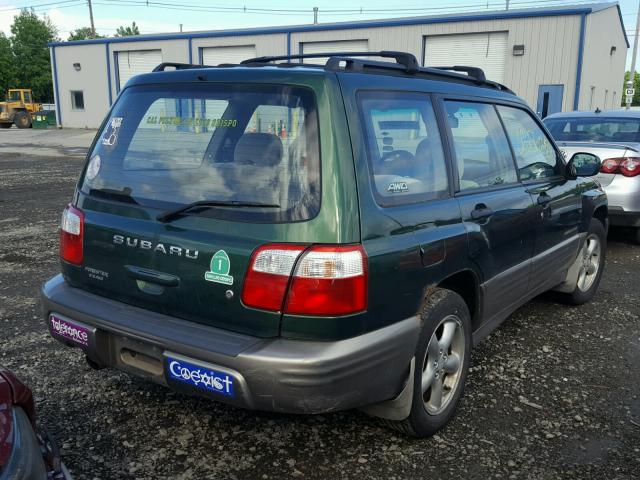 JF1SF65552H740278 - 2002 SUBARU FORESTER S GREEN photo 4