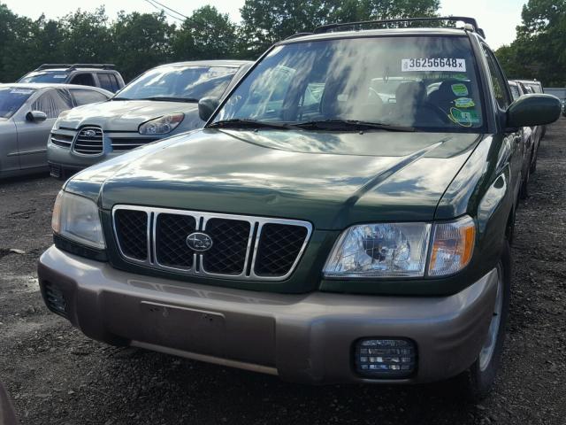 JF1SF65552H740278 - 2002 SUBARU FORESTER S GREEN photo 9