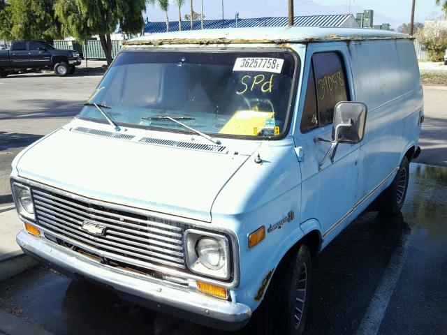 0000CGL256U183825 - 1976 CHEVROLET VAN BLUE photo 2