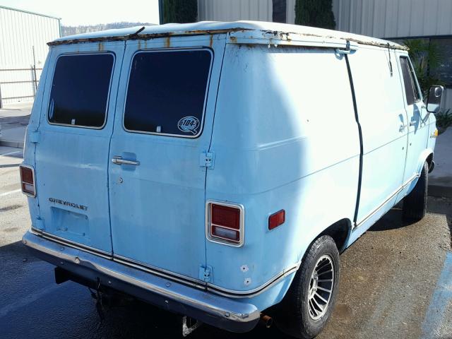 0000CGL256U183825 - 1976 CHEVROLET VAN BLUE photo 4