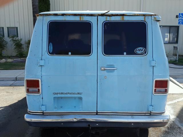 0000CGL256U183825 - 1976 CHEVROLET VAN BLUE photo 9