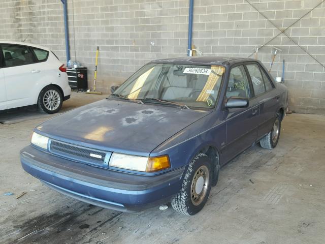 JM1BG2244L0113986 - 1990 MAZDA PROTEGE SE BLUE photo 2