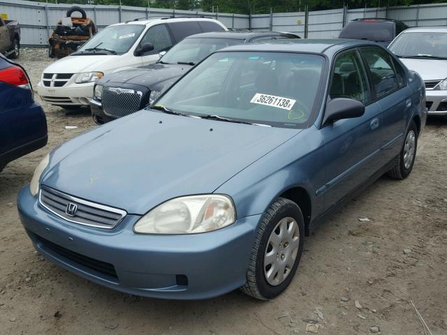 2HGEJ6611YH596007 - 2000 HONDA CIVIC BASE TEAL photo 2