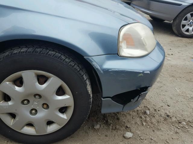 2HGEJ6611YH596007 - 2000 HONDA CIVIC BASE TEAL photo 9