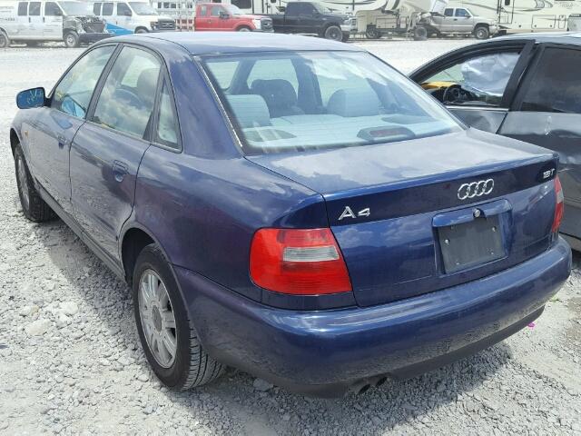 WAUBB28D6WA096089 - 1998 AUDI A4 1.8T BLUE photo 3