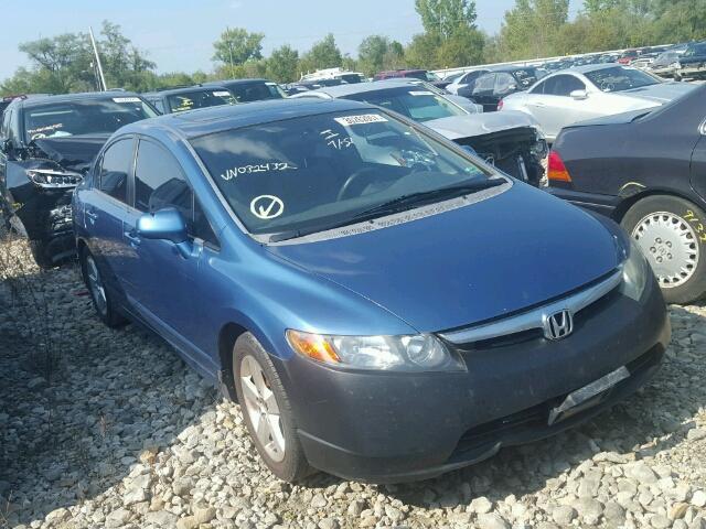 1HGFA16838L032432 - 2008 HONDA CIVIC EX BLUE photo 1