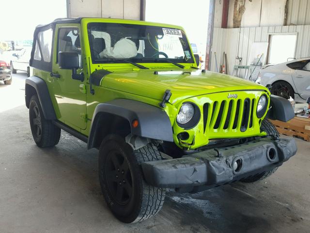 1C4AJWAG0CL237073 - 2012 JEEP WRANGLER S GREEN photo 1