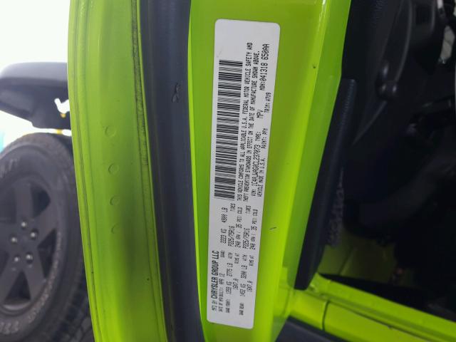 1C4AJWAG0CL237073 - 2012 JEEP WRANGLER S GREEN photo 10