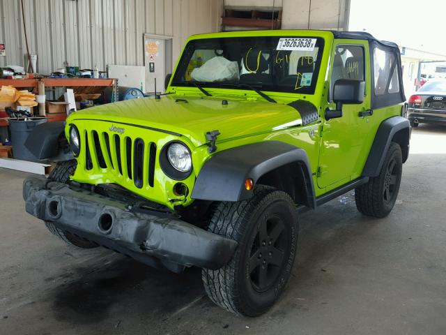 1C4AJWAG0CL237073 - 2012 JEEP WRANGLER S GREEN photo 2