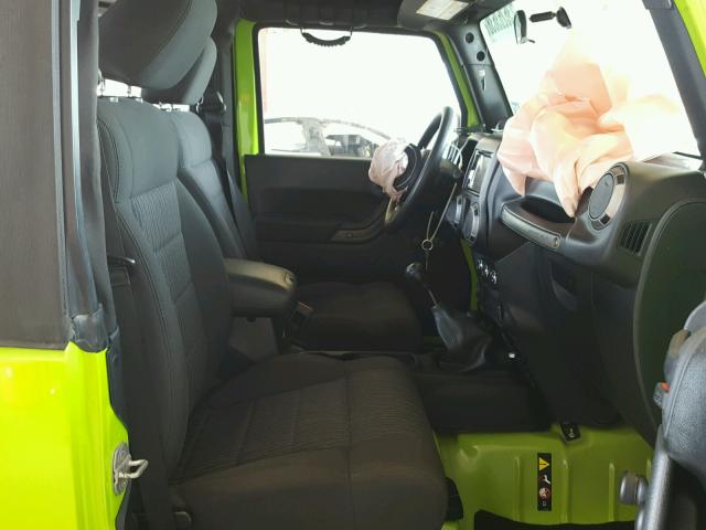 1C4AJWAG0CL237073 - 2012 JEEP WRANGLER S GREEN photo 5