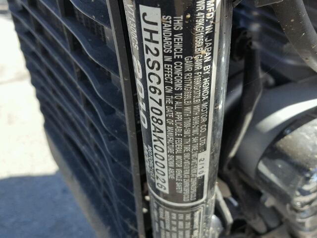 JH2SC6708AK000026 - 2010 HONDA VT1300 CS 黑色 照片 10