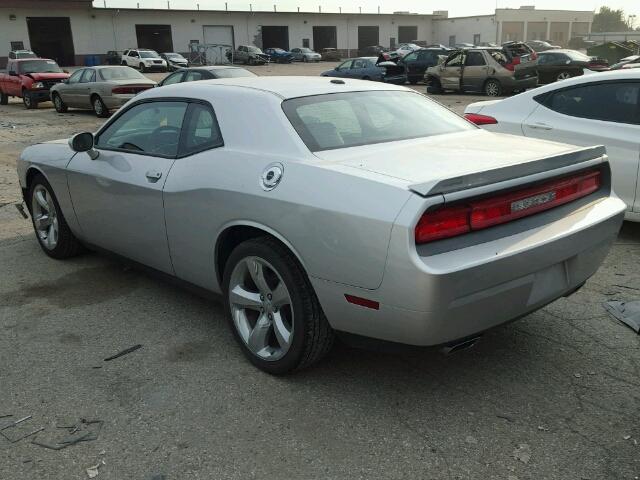 2C3CDYAG5CH118786 - 2012 DODGE CHALLENGER SILVER photo 3